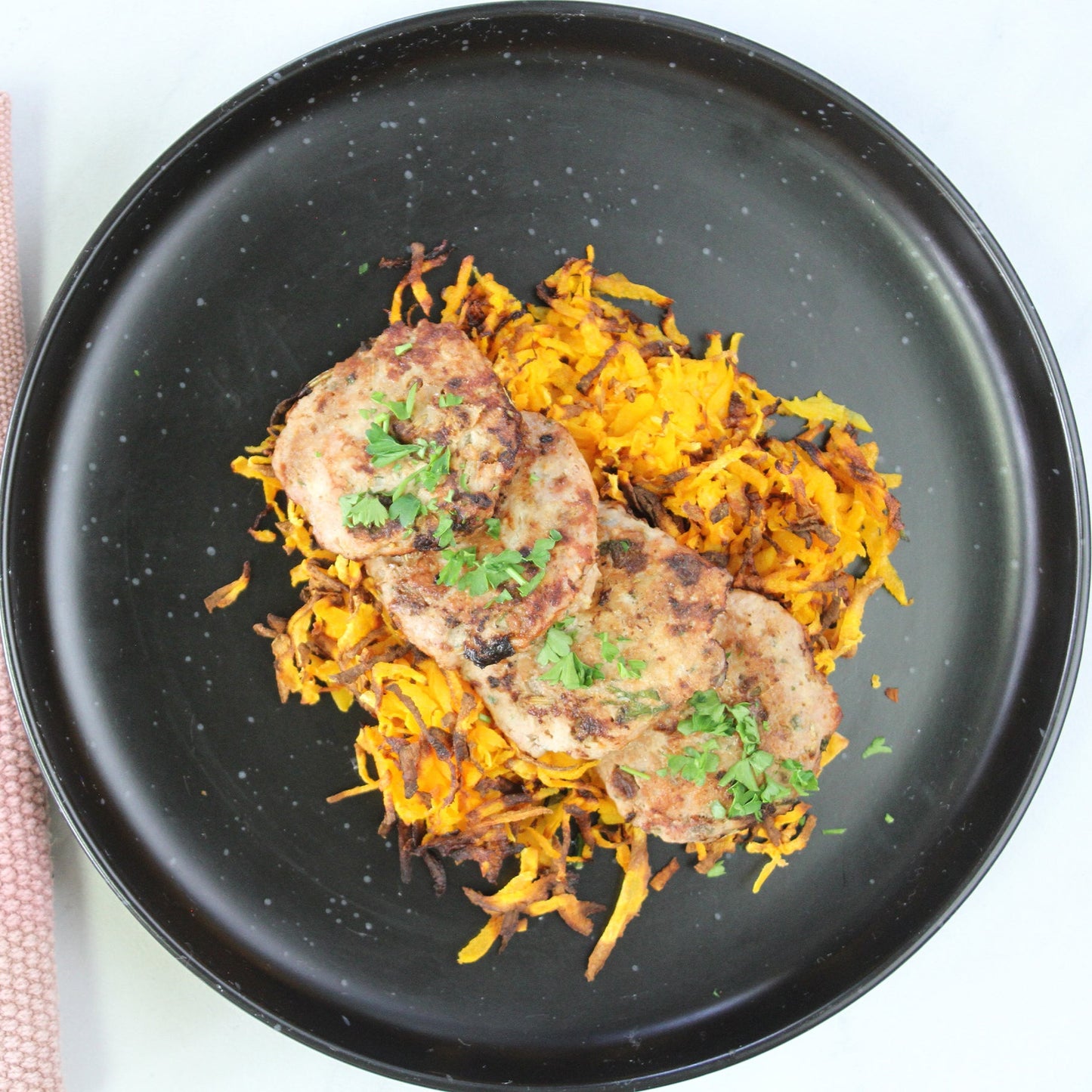 Butternut Hash Browns with Chicken-Apple Sausage - Pete's Real Food