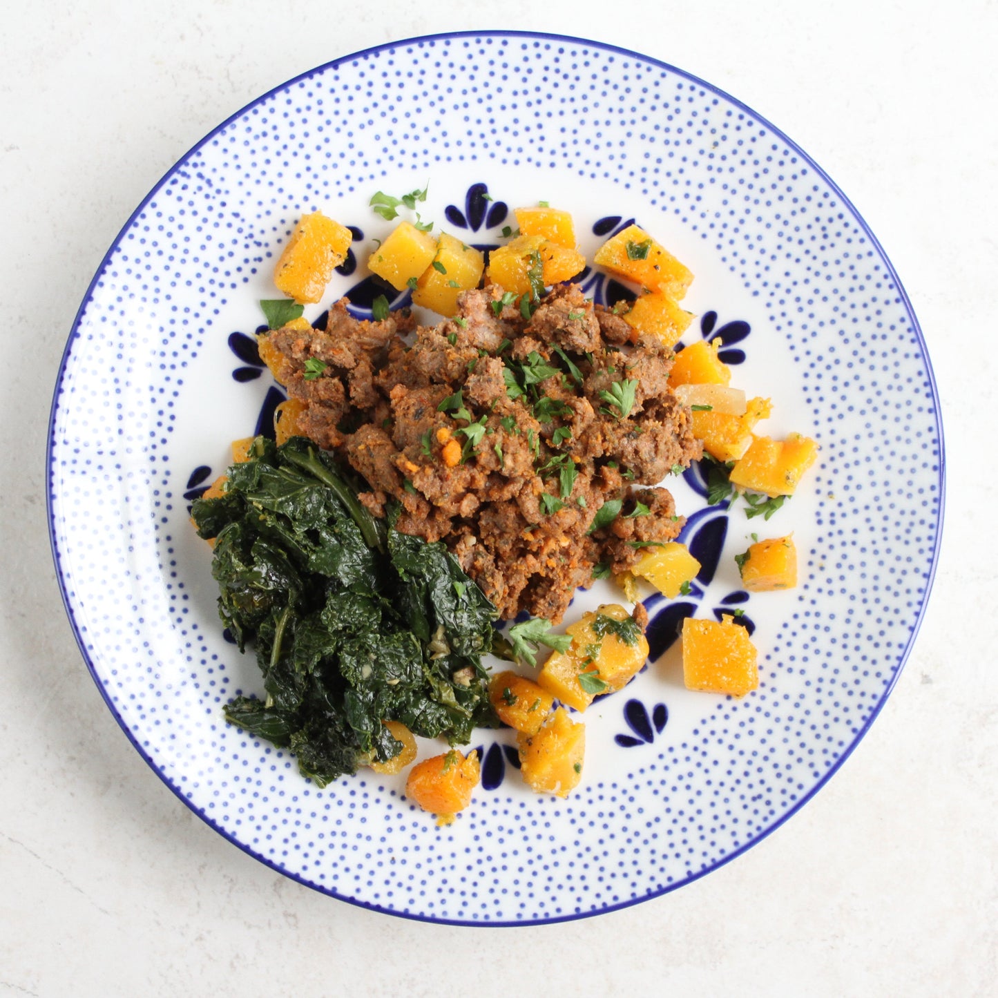 Beef Chili with Butternut Squash and Sautéed Kale - Pete's Real Food