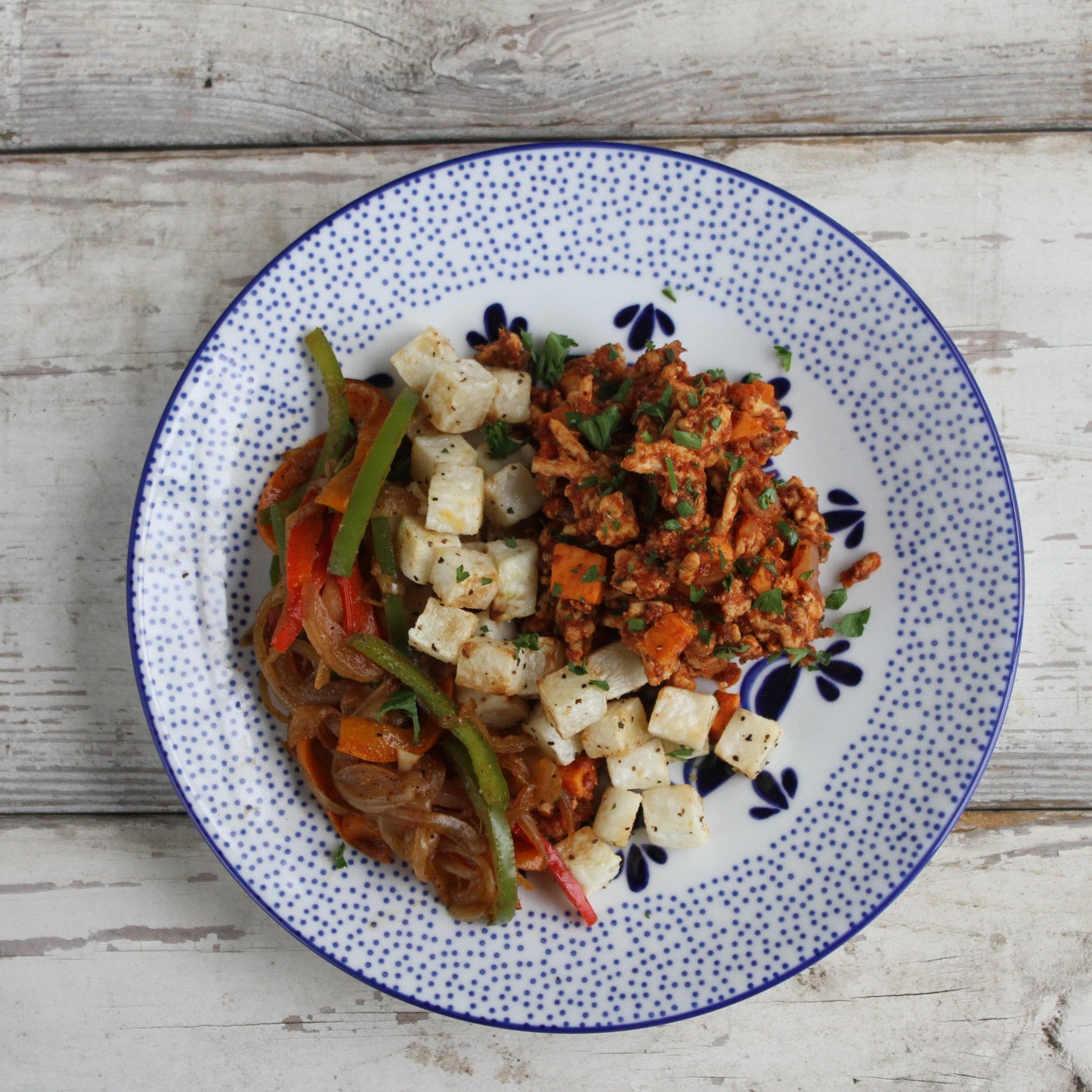 Chicken Chili with Roasted Turnips and Caramelized Onions and Peppers - Pete's Real Food