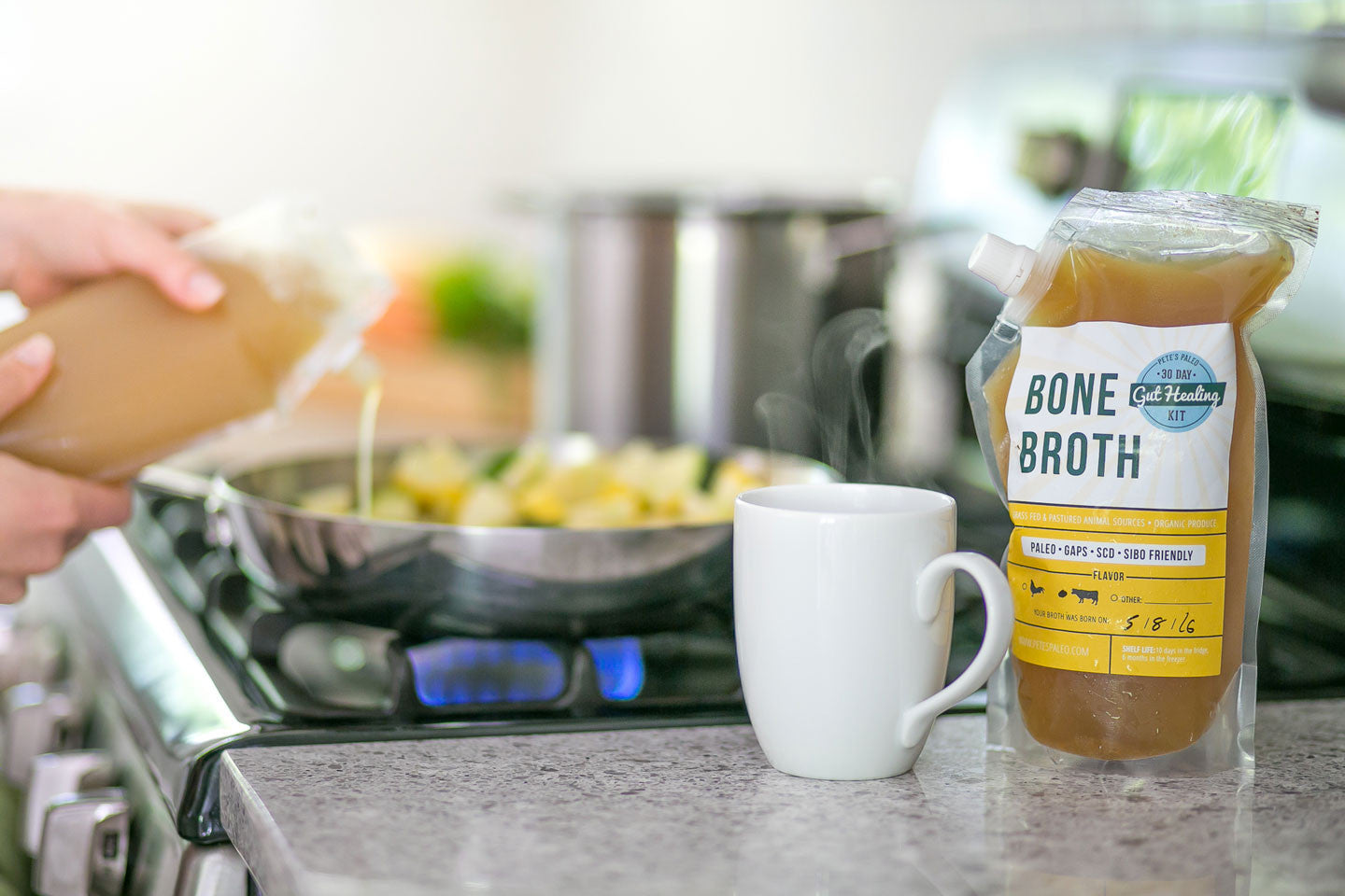 Add 24oz Chicken Bone Broth - Pete's Real Food