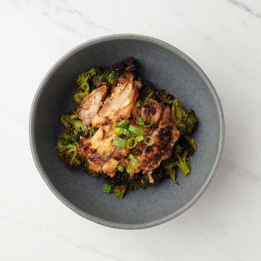 Roasted Garlic Grilled Chicken with Crispy Garlic Broccoli - Pete's Real Food