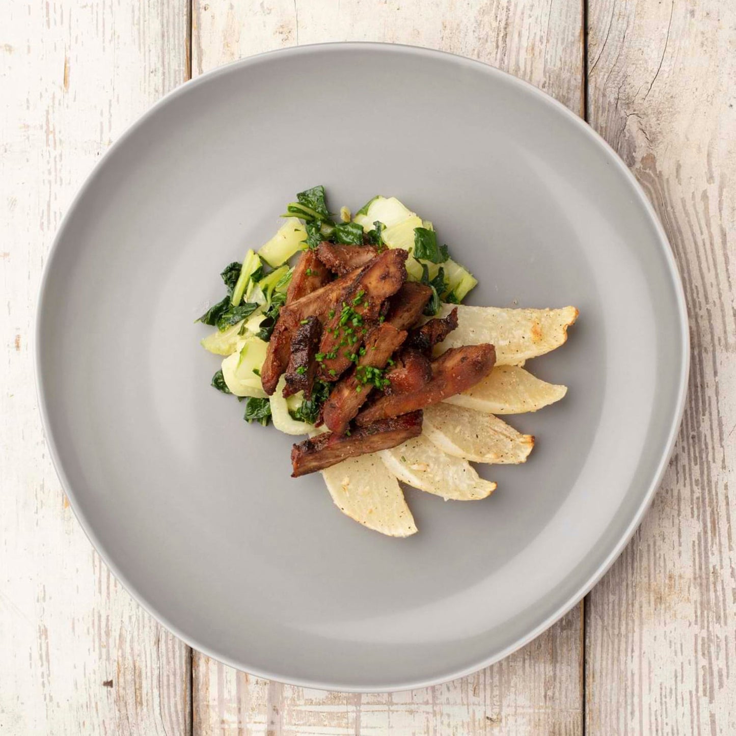 Teriyaki Chicken with Bok Choy and Daikon Radish - Pete's Real Food