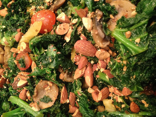 Kale, Pear and Almond Salad