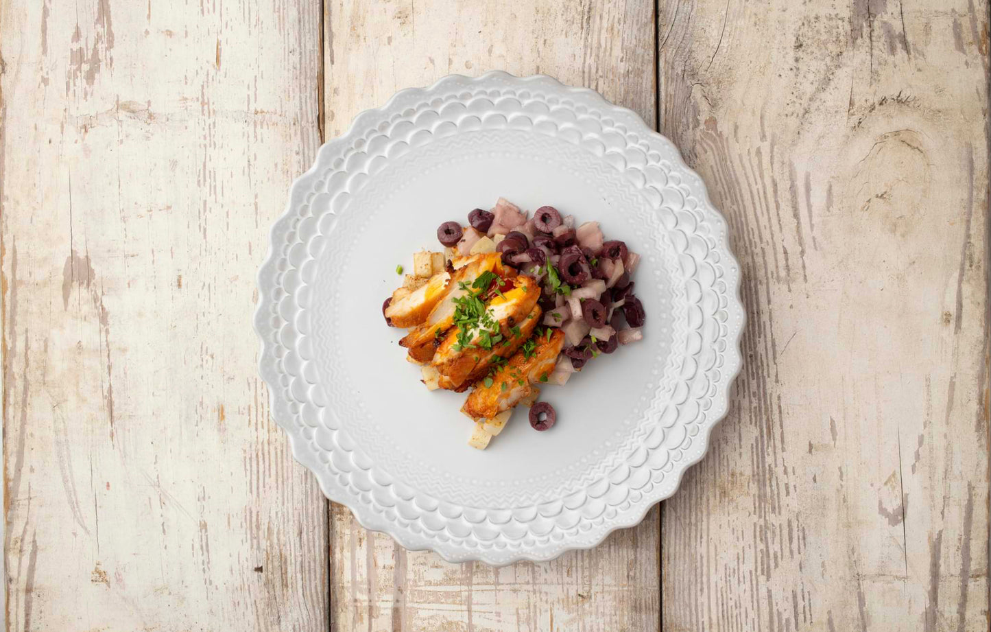 Roasted Chicken with Olive Tapenade and Roasted Turnips