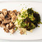 White Truffle and Portobello Chicken Thighs with Chive Mashed Potato and Broccoli