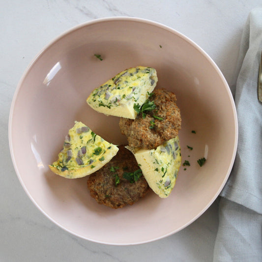 Zucchini Frittata with Apple Fennel Pork Sausage - Pete's Real Food
