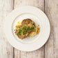Chicken Sausage with Mashed Sweet Potatoes and Gravy