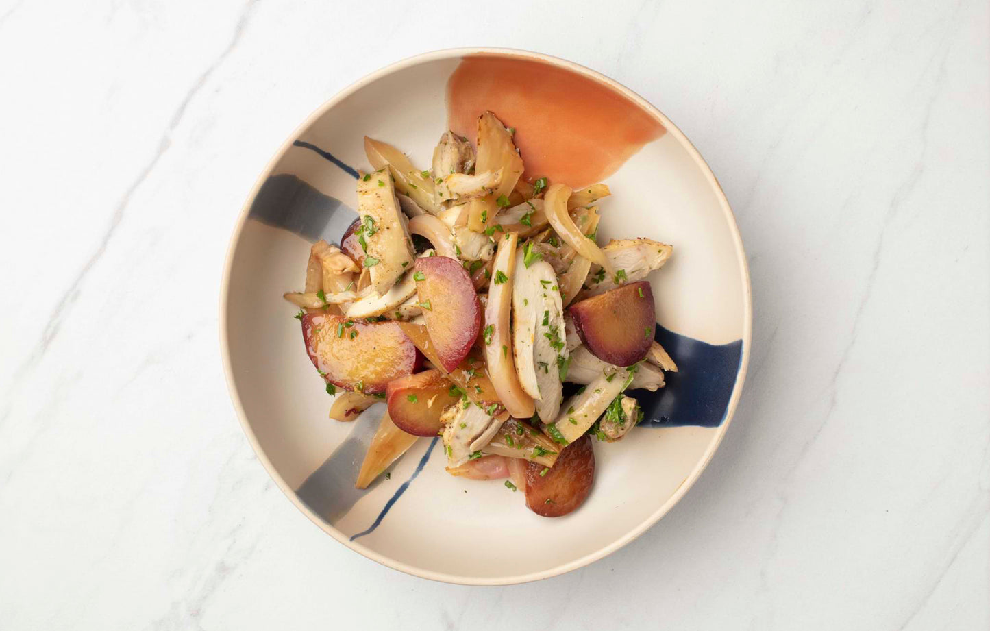 Roasted Chicken with Fennel and Plums