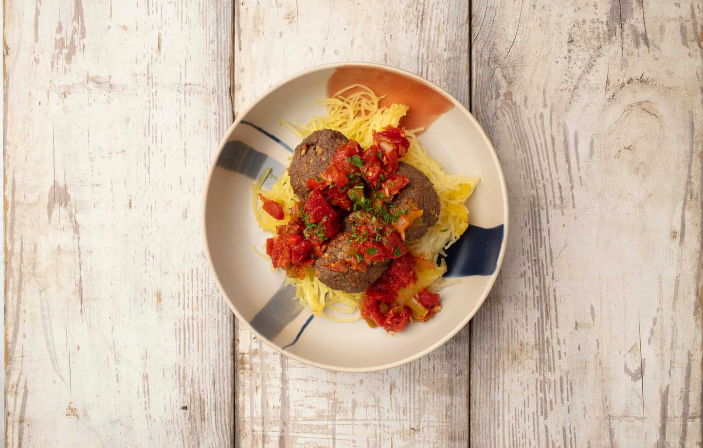 Meatball Shakshuka with Spaghetti Squash