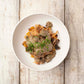 Pulled Pork with Bacon, Creamy Mushrooms, and Rutabaga