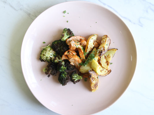 Buffalo Chicken with Broccoli and Sautéed Yellow Squash