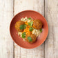 Creamy Red Curry Pork Meatballs with Cauliflower Rice