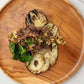 Balsamic Braised Beef with Celery Root Puree and Spinach with Chestnuts