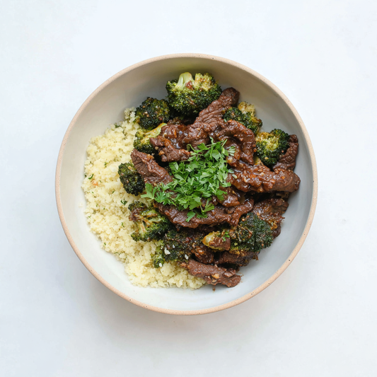 Beef and Broccoli Stir Fry over Cauliflower Rice - Pete's Real Food