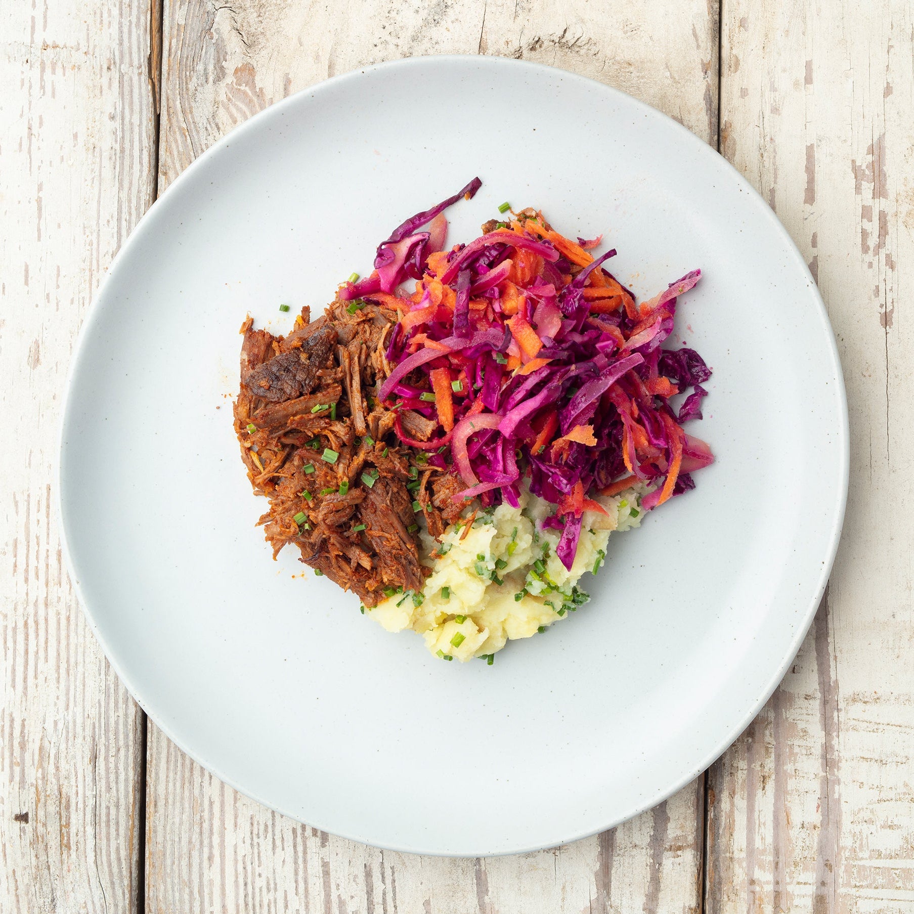 BBQ Short Ribs with Cabbage Slaw & Chive Mashed Potatoes - Pete's Real Food