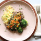 -Roasted Red Pepper Marinara Beef with Broccoli & Spaghetti Squash