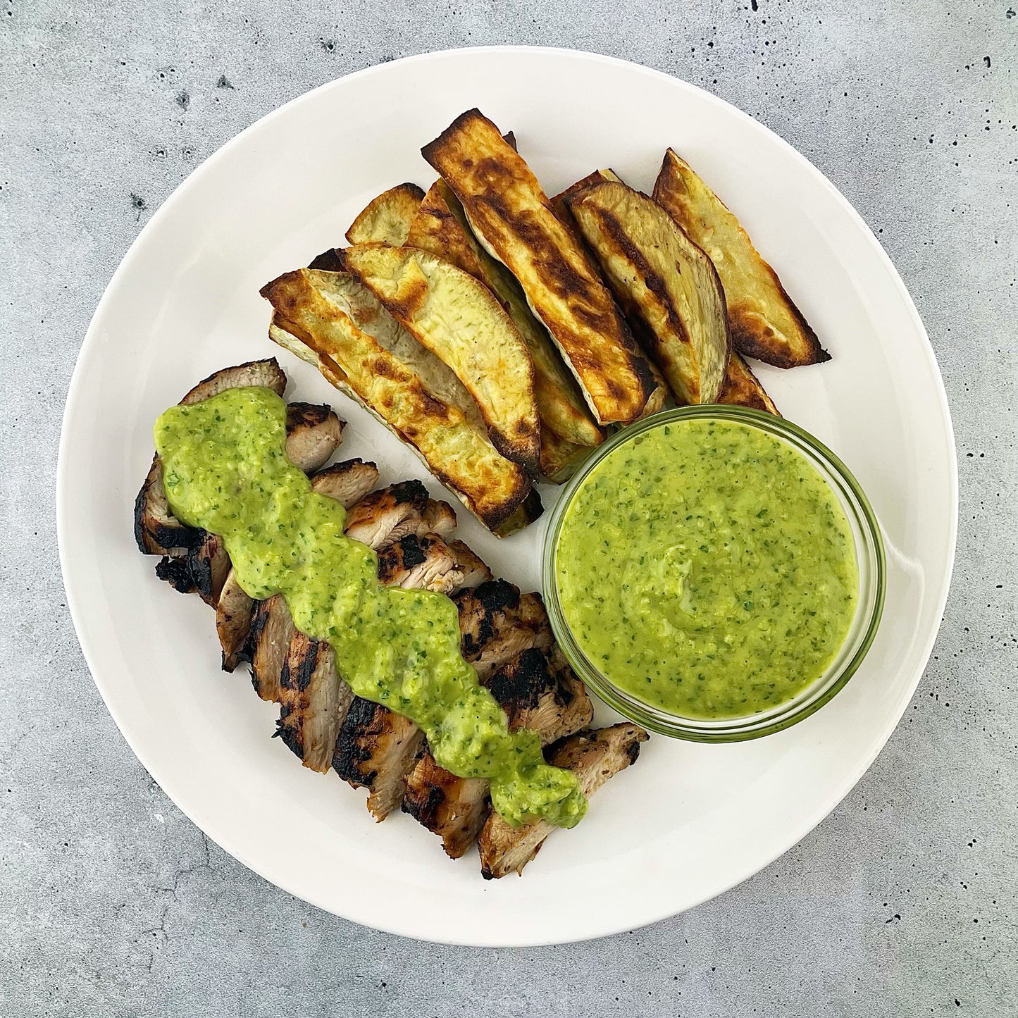 Pollo a la Brasa with Potato Wedges
