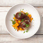 Pork and Bacon Meatballs with Currant Sauce and Roasted Butternut Squash