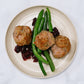 KIDS LUNCH: “Thanksgiving” Turkey Meatballs, Green beans, Dried Cranberries