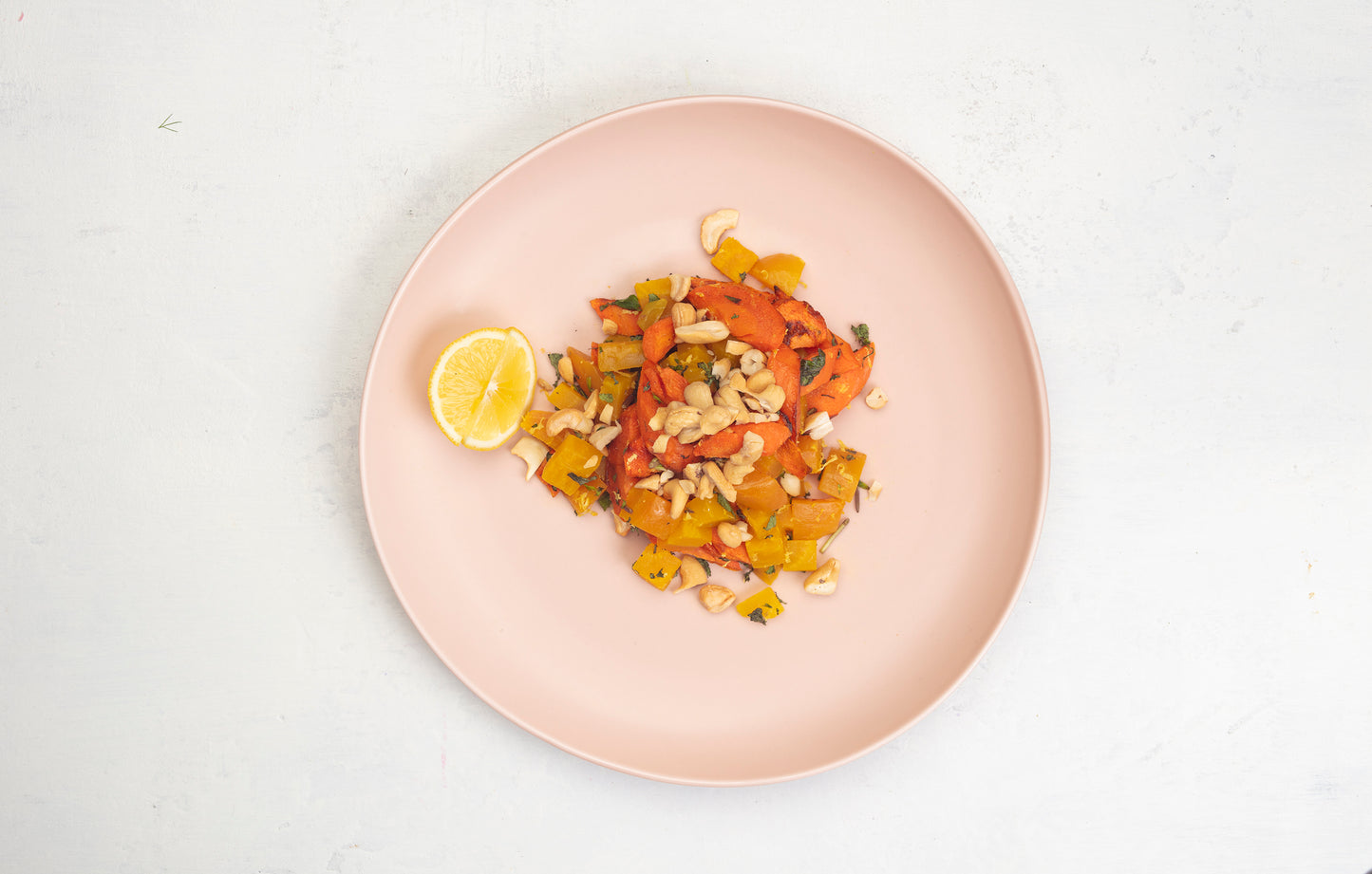 Citrus Beet and Roasted Carrot Salad with Mint and Pine Nuts over Quinoa