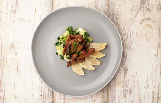 Teriyaki Chicken with Bok Choy and Daikon Radish